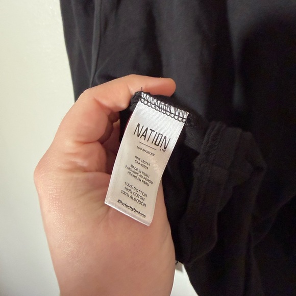 Nation LTD Dania Black Keyhole Long Sleeve Top Women’s XXL Elevated Basic - Picture 6 of 6